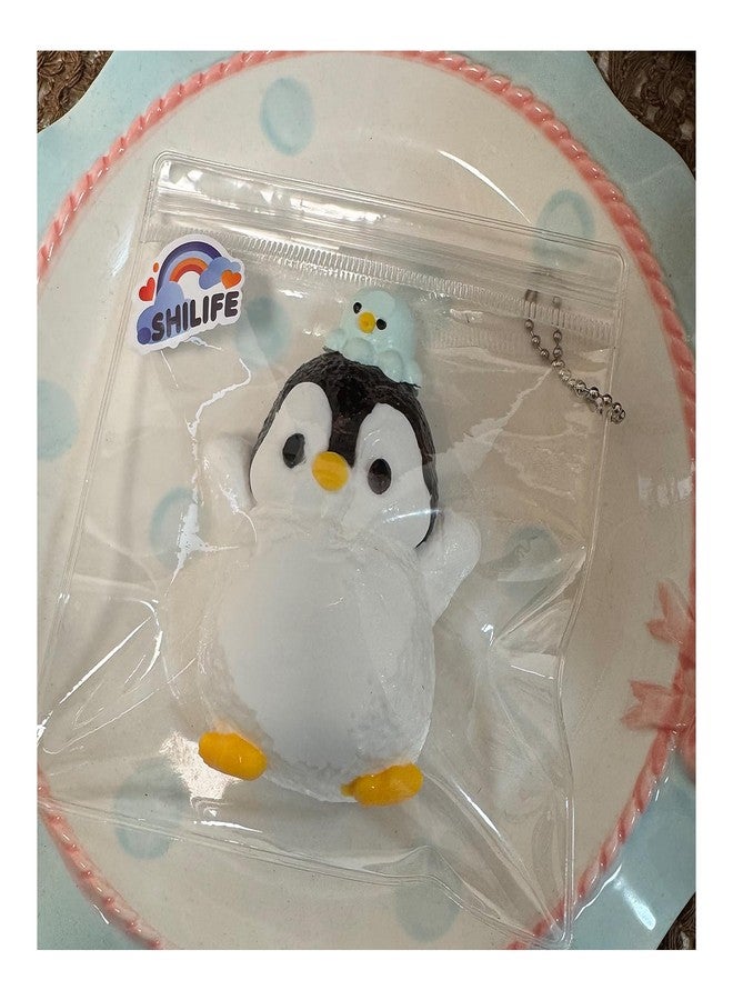 SHILIFE Taba Squishy Penguin,fufu squishies,Silicone Toys,Stress Relieving Fur Ball OPP Packaging GiftsSquishy Fidget Toys for Anxiety&Relaxation,Perfect Desk Accessory for Adults (Penguin) - Image 5